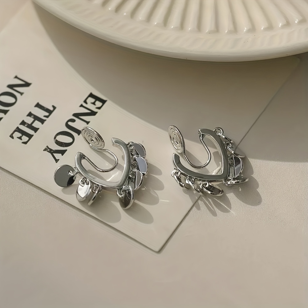Women's Unique Heart-shaped Irregular Metal Hoop Ear Cuffs